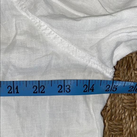 Zara White Linen Oversized Button-Up Shirt. Sz Med - Picture 4 of 9